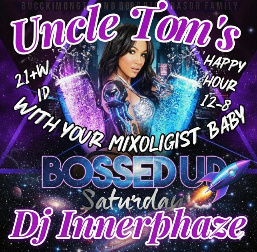 Purple Bossed Up Saturday flyer featuring DJ InnerPhaze